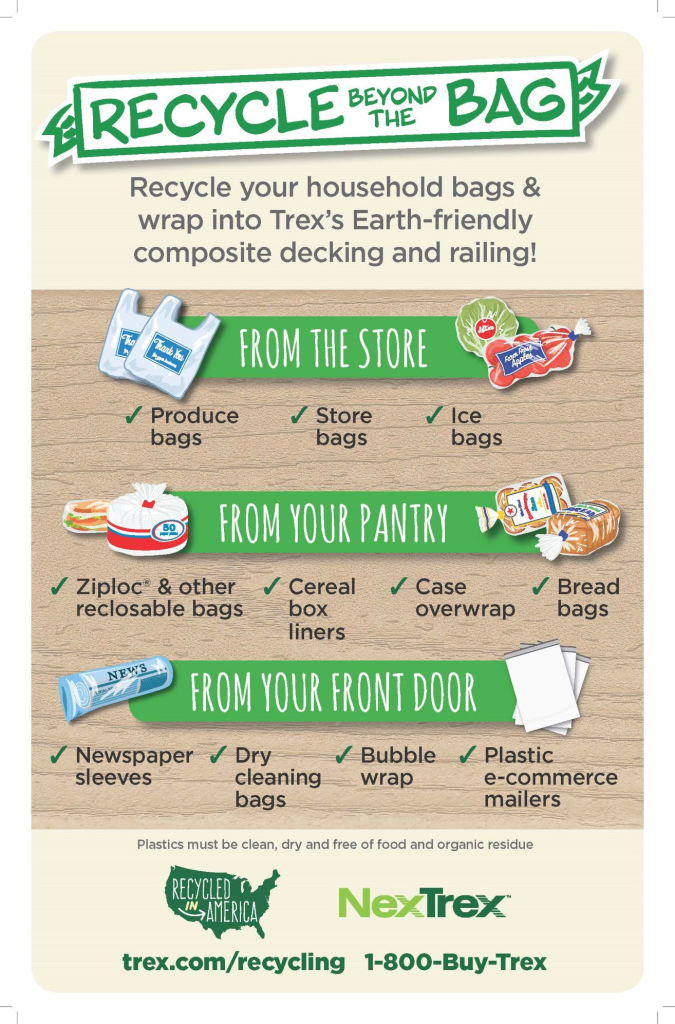 TREX PLASTIC BAG RECYCLING POSTER